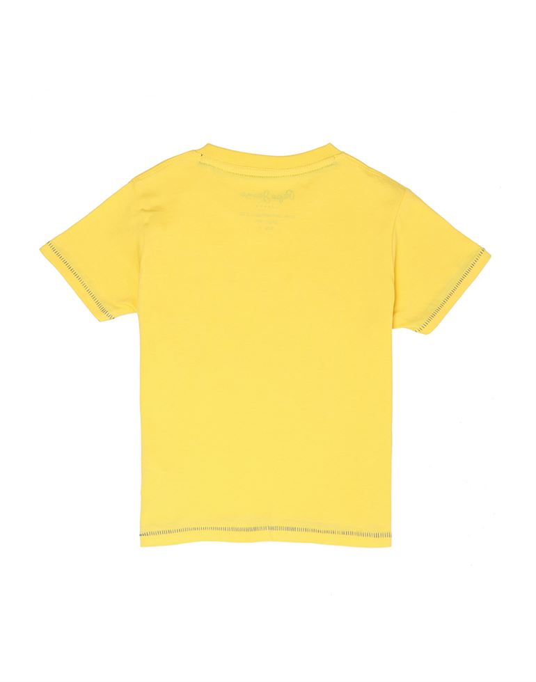 Pepe Jeans Boys Graphic Print Gold T-Shirt